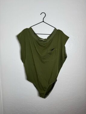 Free People Green Road Trip Bodysuit